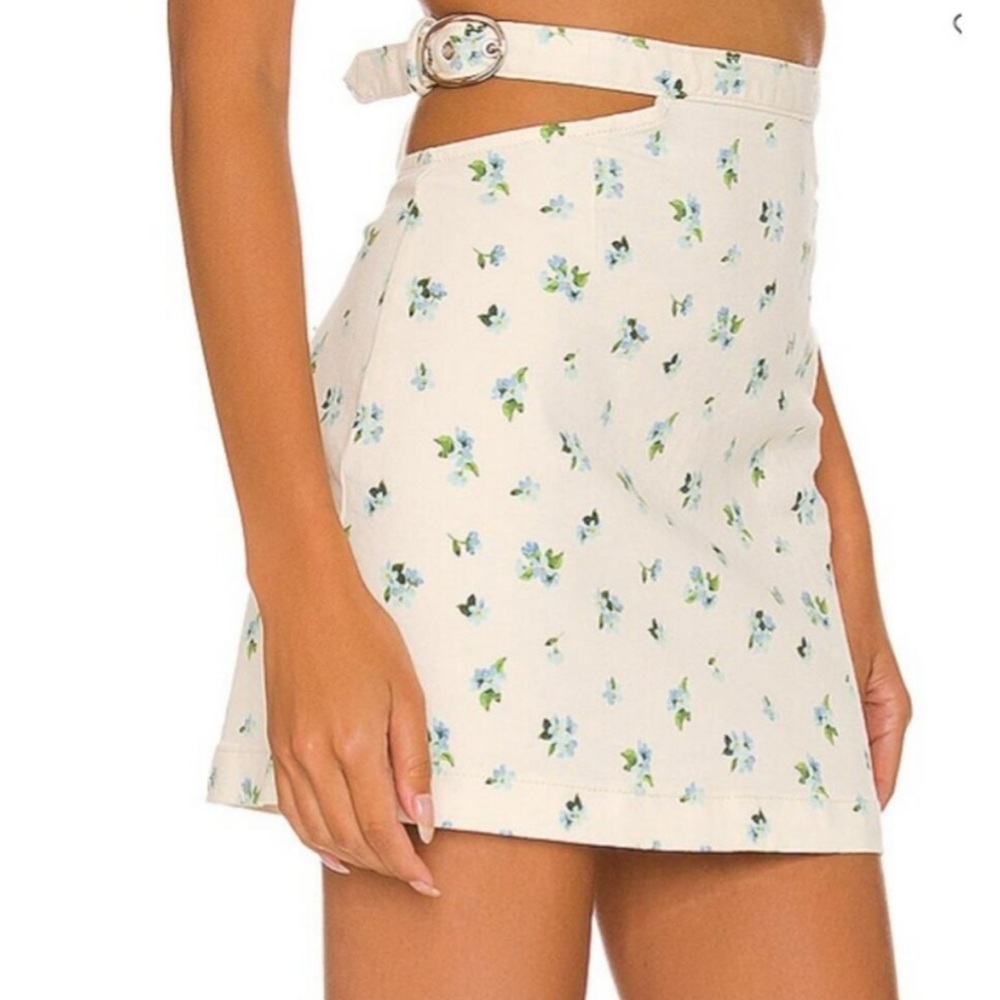 NWT WeWoreWhat Floral Cut Out Skirt